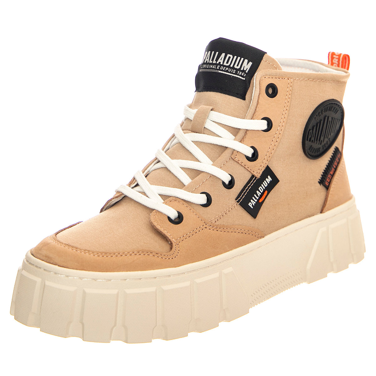 PALLATOWER HI NUDE DUST - Stivaletti Stringati Donna Beige PAS98573-662-M . PALLADIUM 
