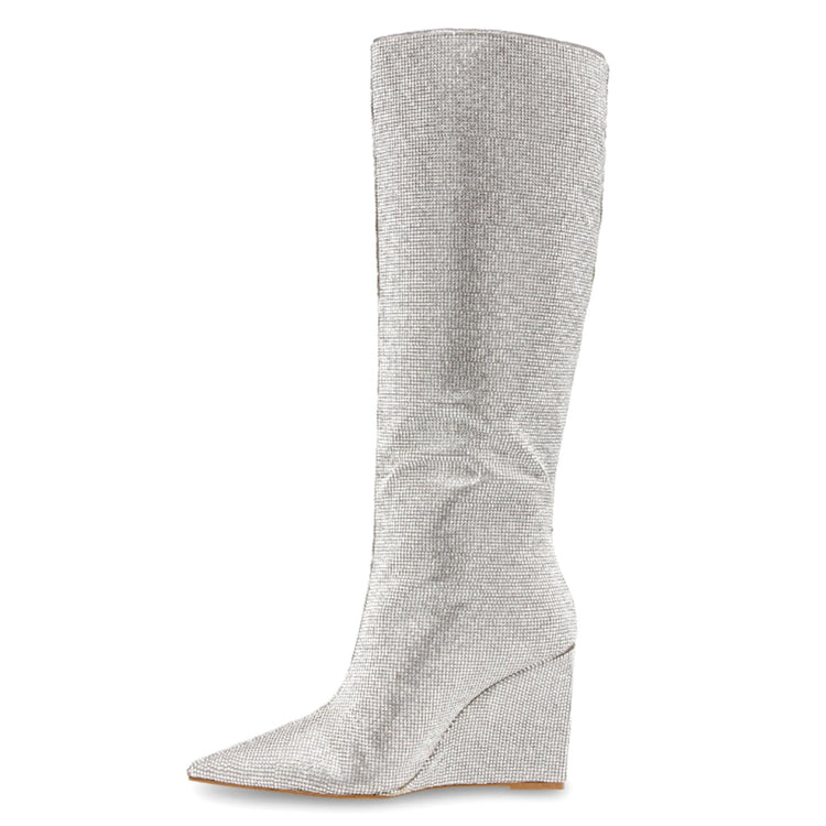 Showout Rhinestone - Stivali Donna Argento SHOW10S1 . STEVE MADDEN 