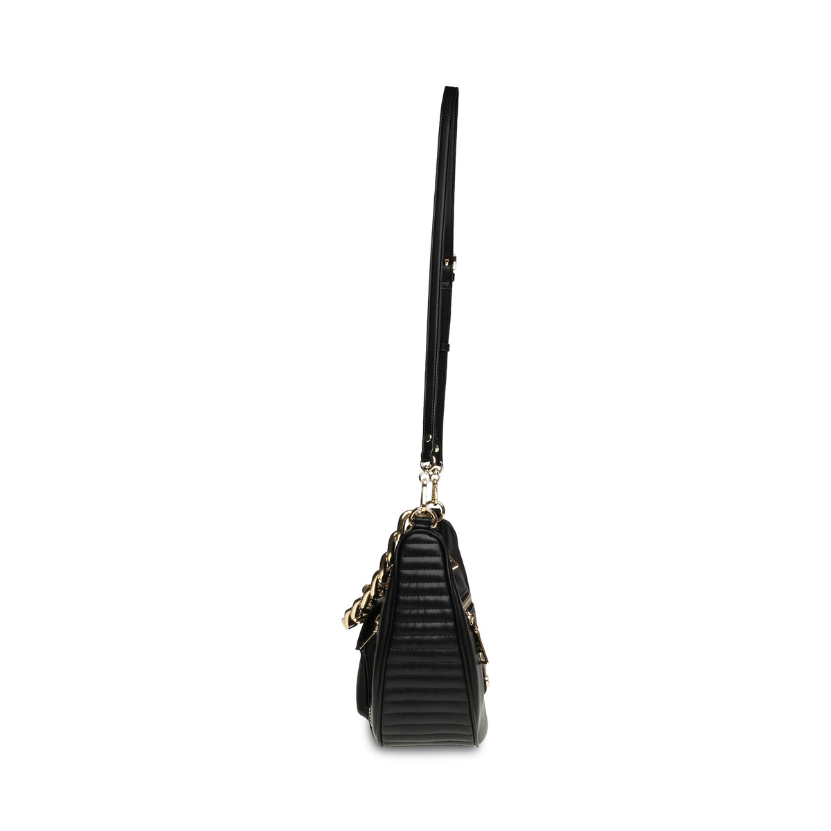 BOzzy Black / Gold - Borsa Nera SMABOZZY-B-G . STEVE MADDEN 
