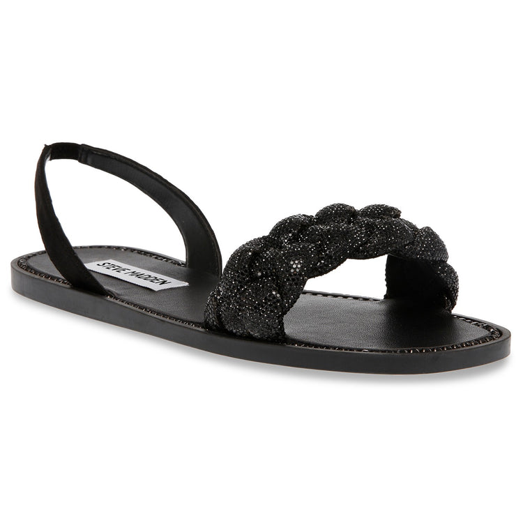 Noles Black Crystal Metallic Fabric w/Matchin - Sandali Donna Neri SMSNOLES-BLK . STEVE MADDEN 