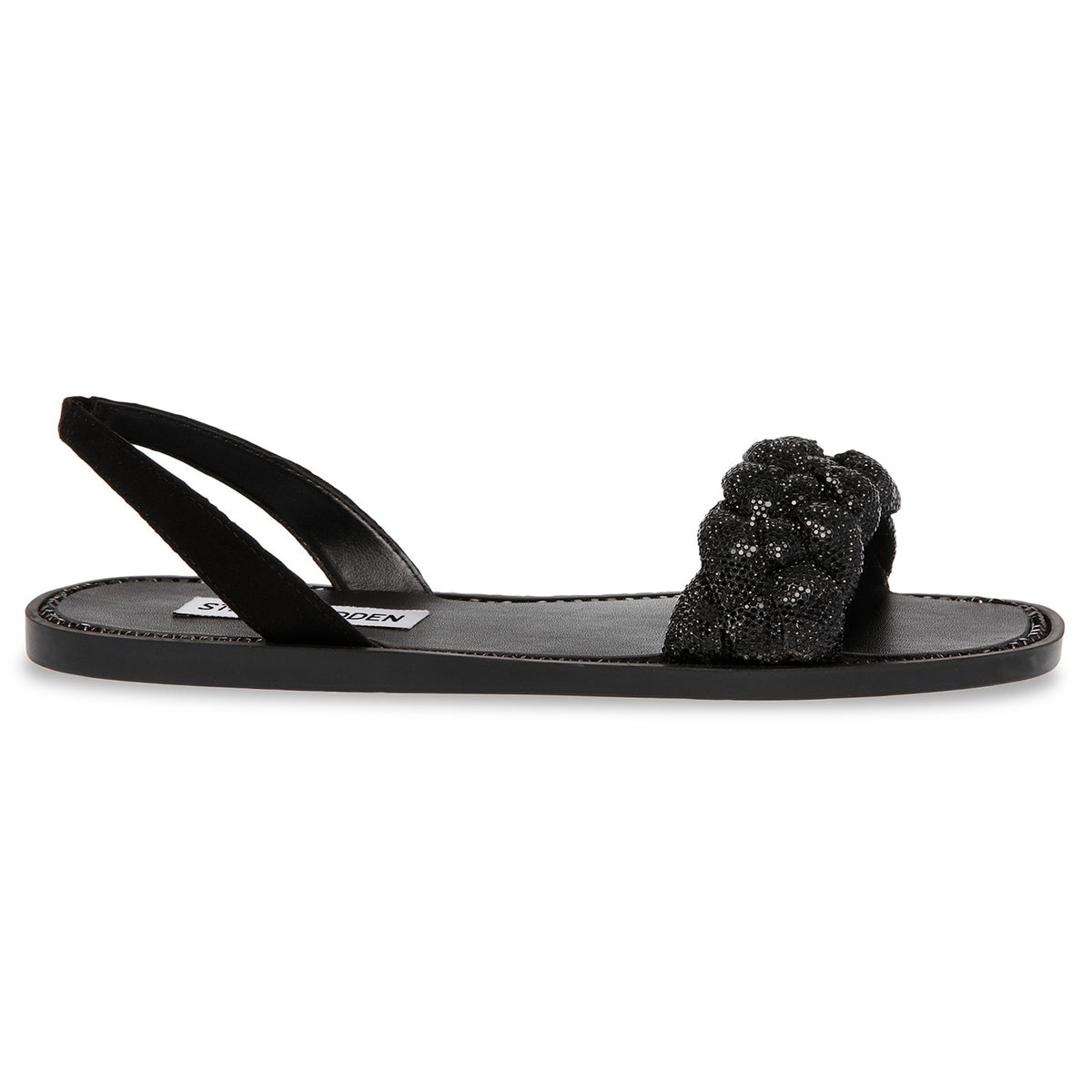 Noles Black Crystal Metallic Fabric w/Matchin - Sandali Donna Neri SMSNOLES-BLK . STEVE MADDEN 