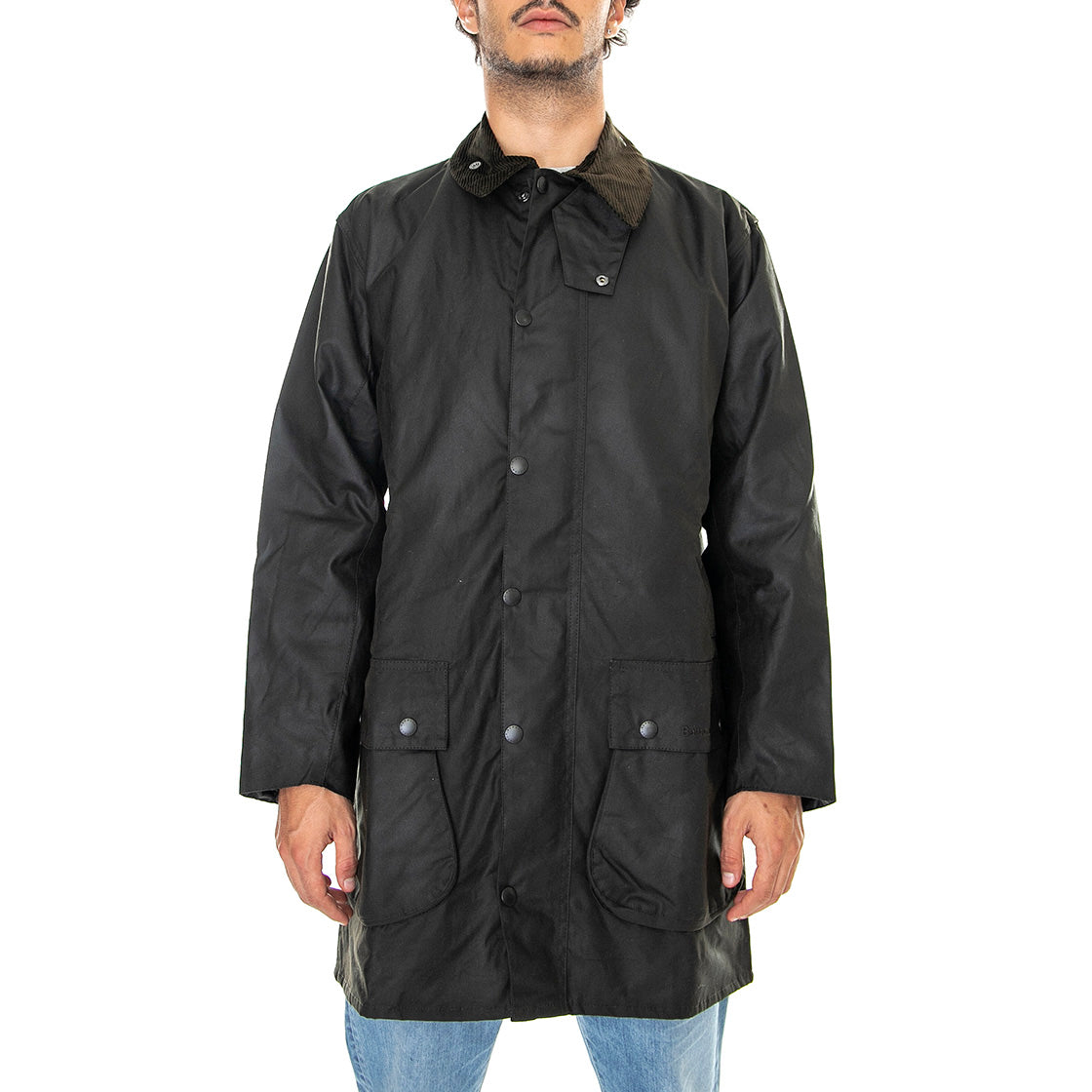 Classic Northumbria Wax Jacket Olive - Giacca Invernale Uomo Marrone MWX0009-OL91-FW23 . BARBOUR 