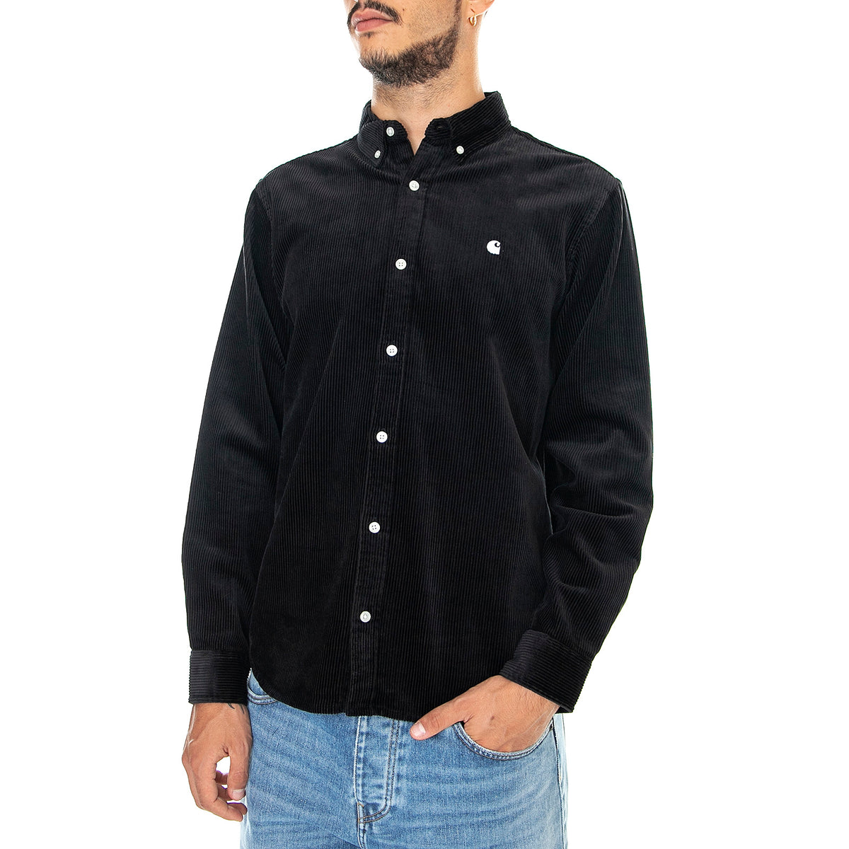 Mens Madison Cord Black / Wax Shirt I029958.K02.XX.03 . CARHARTT WIP 