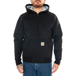 Car-Lux Hooded Jacket Black / Grey - Giacca Invernale Uomo Nera I032935.0GLXX . CARHARTT WIP 