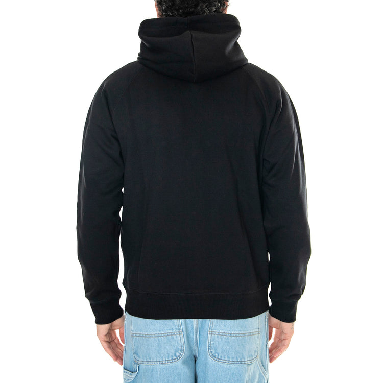 Hooded Chase Jacket Black / Gold - Felpa con Cappuccio e Zip Uomo Nera I033664.00FXX . CARHARTT WIP 