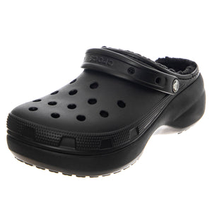Classic Platform Lined Clog W BLK -  Sandali Donna Neri CR.207938-BLK . CROCS 