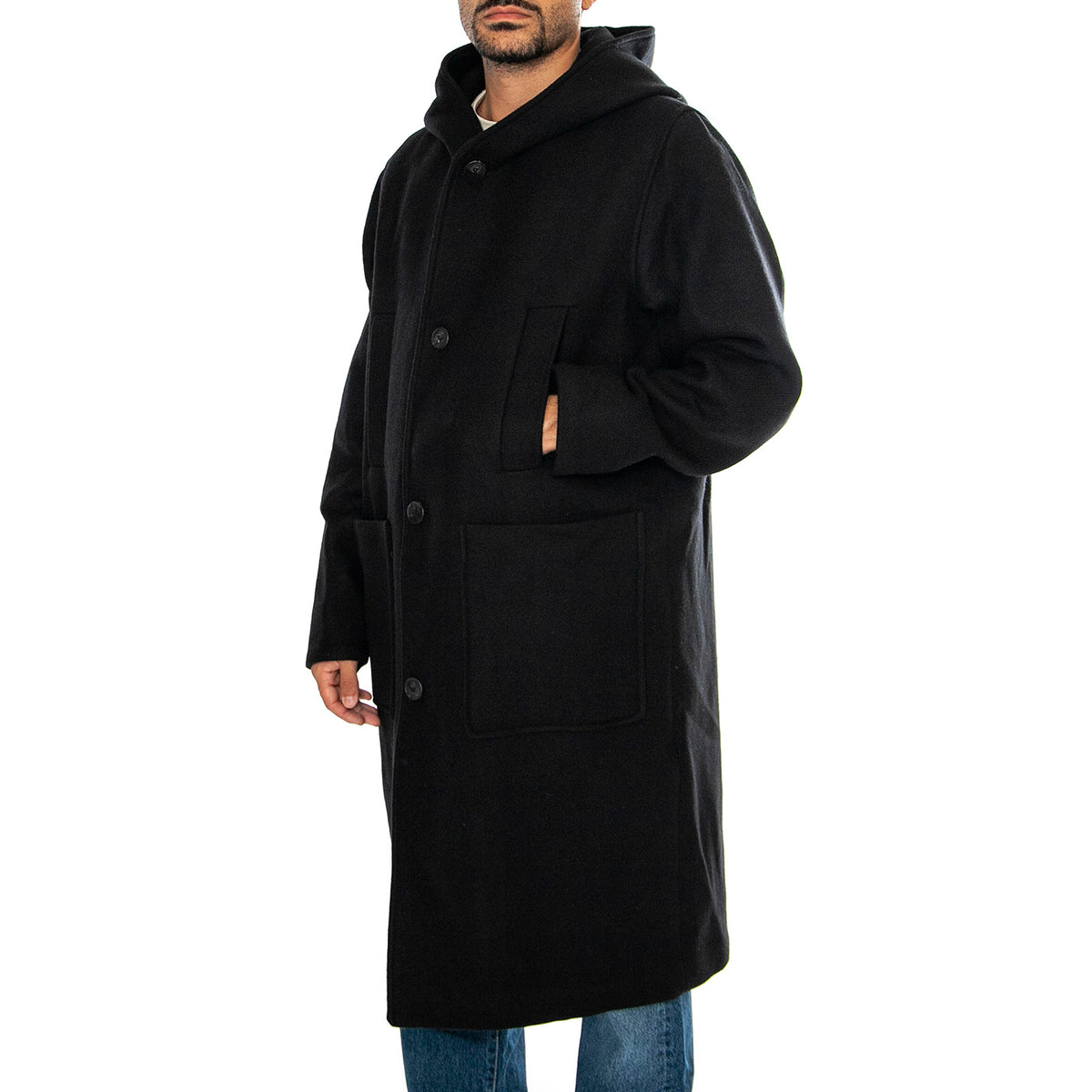 Charlie Parka Black - Giacca Parka Uomo Nera 330909-110 . ELVINE 