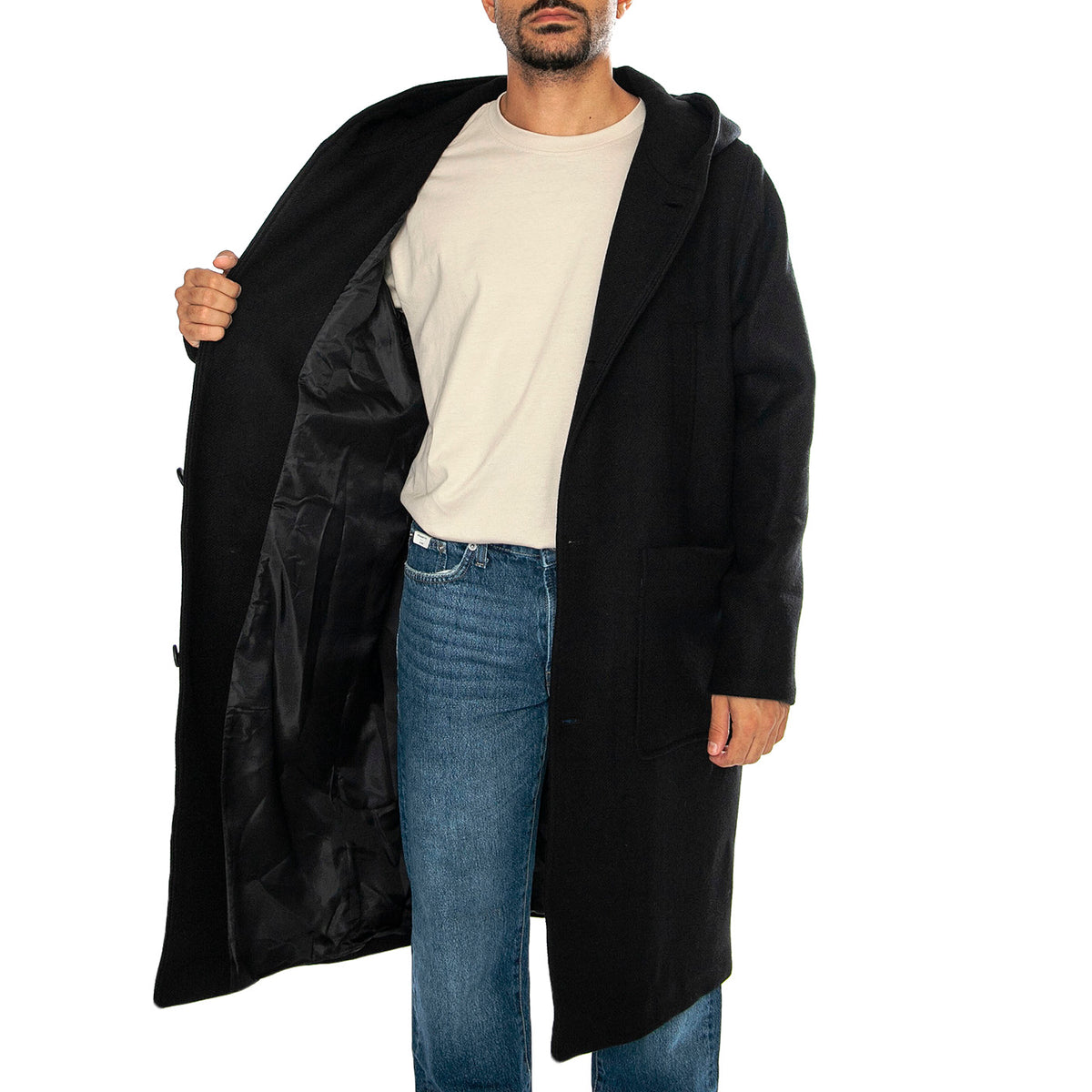 Charlie Parka Black - Giacca Parka Uomo Nera 330909-110 . ELVINE 