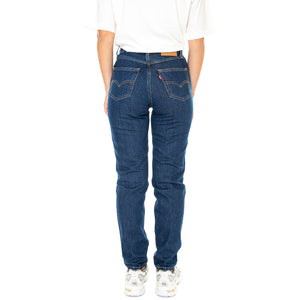 80s Mom Jean Running Errands Dark Indigo Flat Finish - Pantaloni Denim Jeans Donna Blu A3506-0008 . LEVIS 