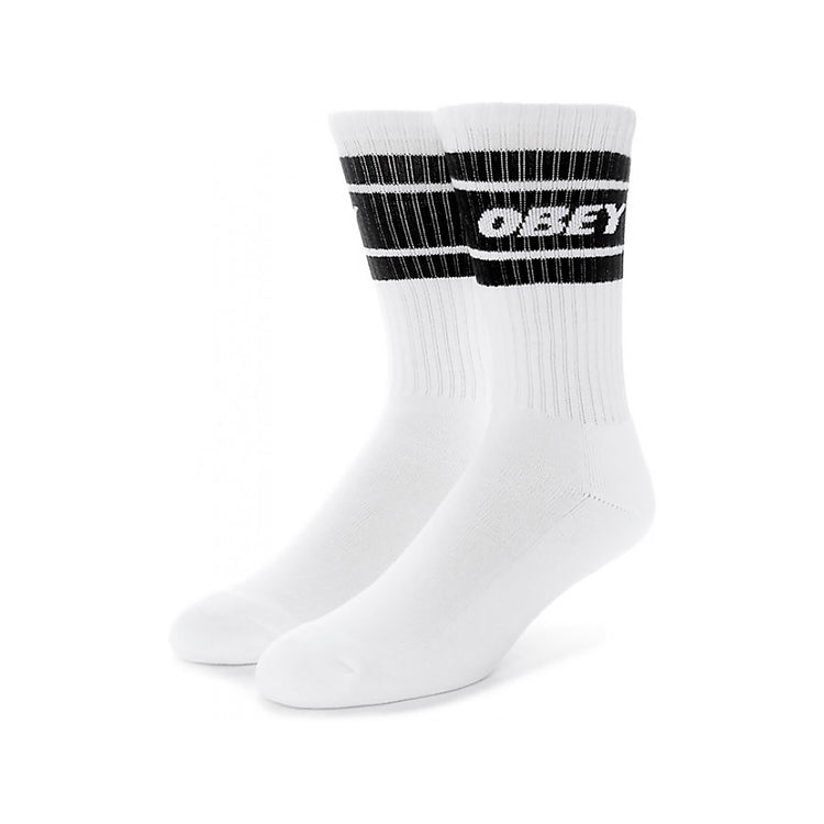 Cooper II Socks - White / Black - Calzini Bianchi 100260093-WHBK . OBEY 