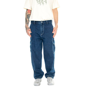 Big Wig Cardgo Denim Pant Stone Wash - Pantaloni Denim Jeans Uomo Blu 142010094-STN . OBEY 