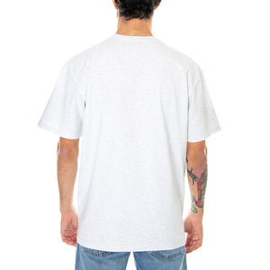 S/S Chase T-Shirt Ash Heather / Gold - Maglietta Girocollo Uomo Grigio Melange I026391-00JXX . CARHARTT WIP 