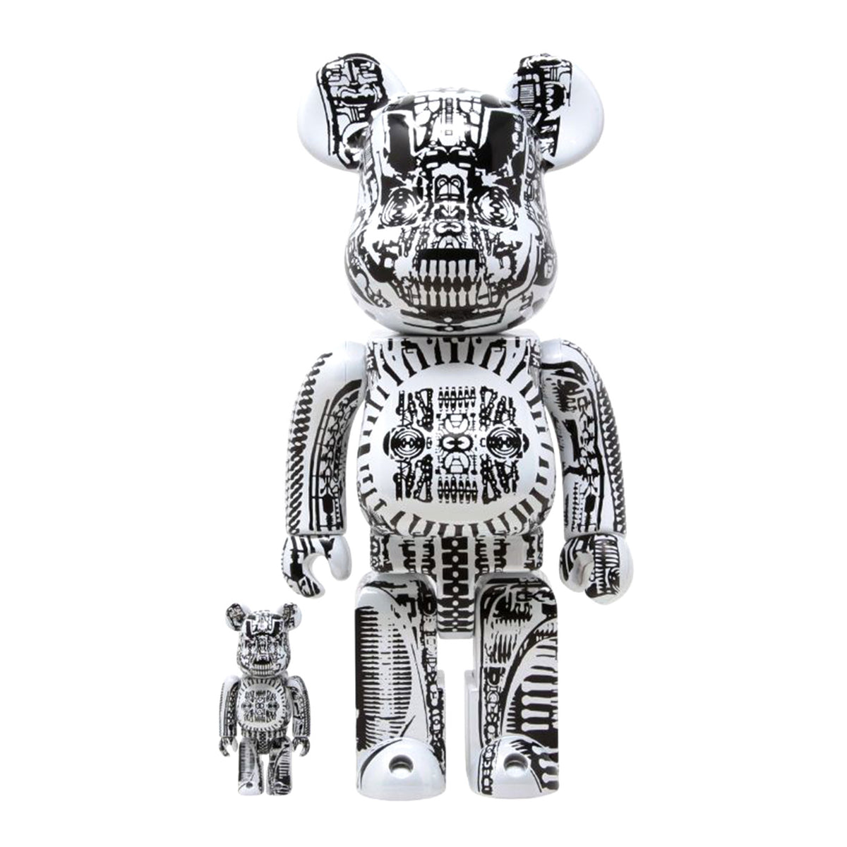 Medicom H.R. Giger Be@Rbrick White 100% & 400% - Toy Multicolore MDTGIGER1 . MEDICOM TOY 