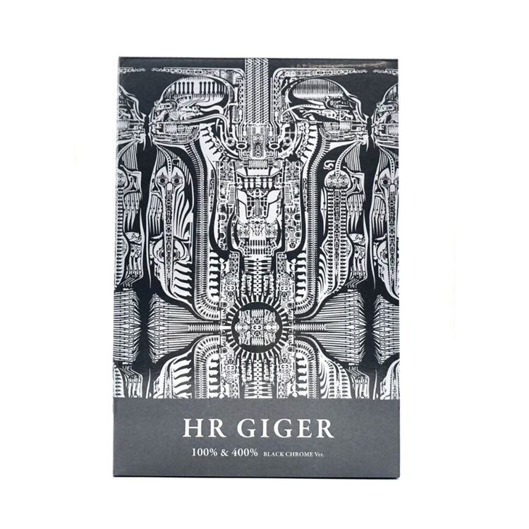 Be@rbrick H.R. Giger Black Chrome Version 100% & 400% - Toy Multicolore MDTGIGER . MEDICOM TOY 