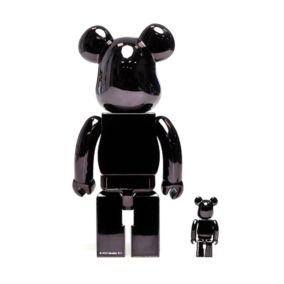 BE@RBRICK The Rolling Stones Lips & Tongue Black Chrome Ver. 100% & 400% - Toy Multicolore MDTROLLING . MEDICOM TOY 