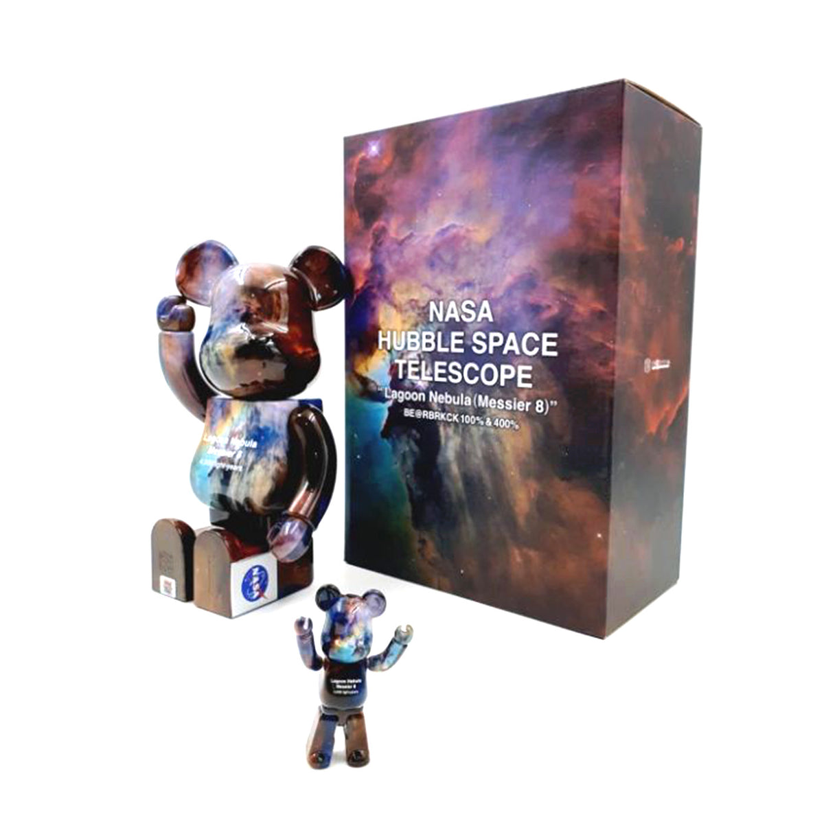 BE@RBRICK Hubble Space Telescope Lagoon Nebula (Messier 8) 100% & 400% - Toy Multicolore MDTSPACE . MEDICOM TOY 