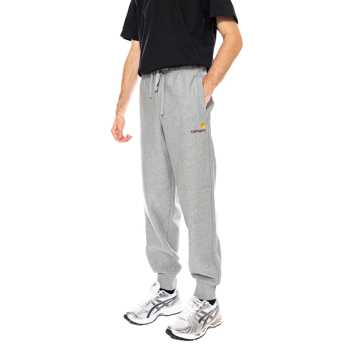 American Script Jogging Pant Grey Heather - Pantaloni Uomo Grigi I027042.V6XX . CARHARTT WIP 