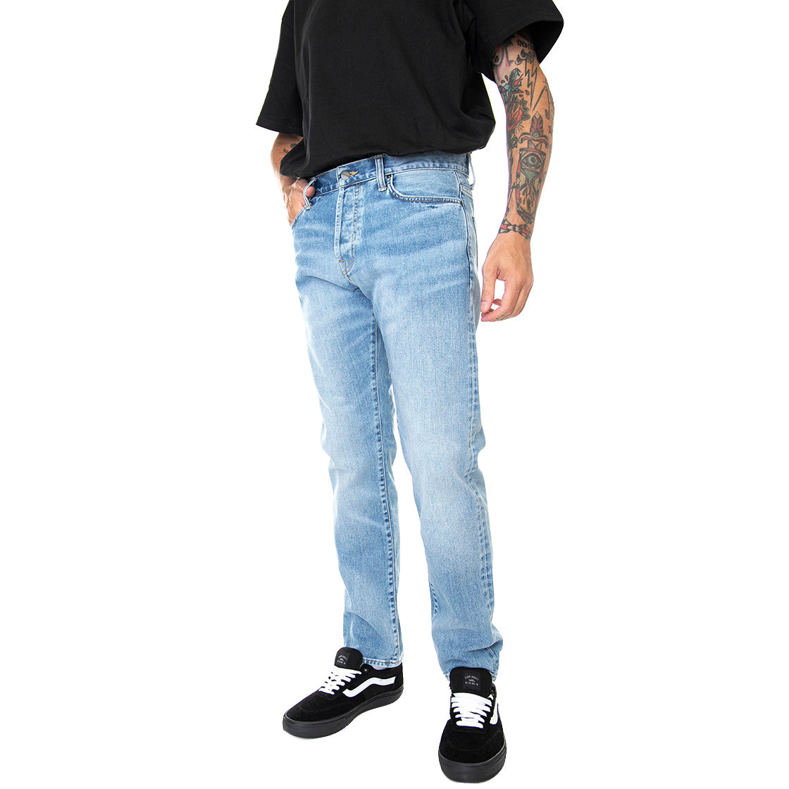 Klondike Pant Blue Light Used Wash - Pantaloni Denim Jeans Uomo Blu I029207-01WI . CARHARTT WIP 
