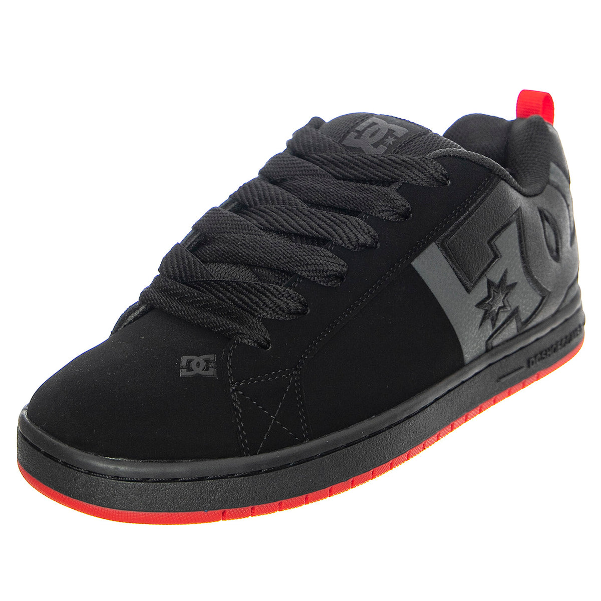 M' Court Graffik Black / Grey / Red - Scarpe Stringate Profilo Basso Uomo Nere US 12 ADYS100442 . DC 