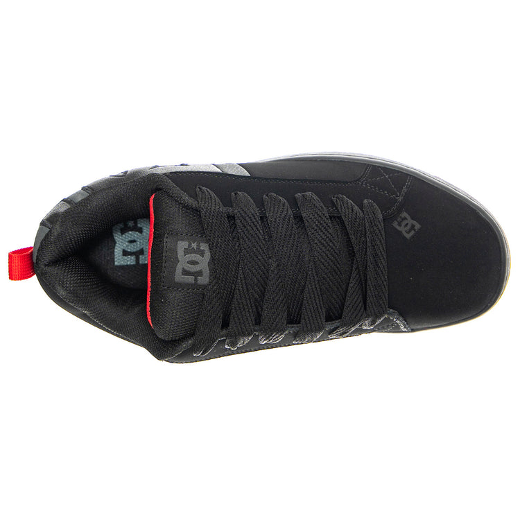 M' Court Graffik Black / Grey / Red - Scarpe Stringate Profilo Basso Uomo Nere US 12 ADYS100442 . DC 
