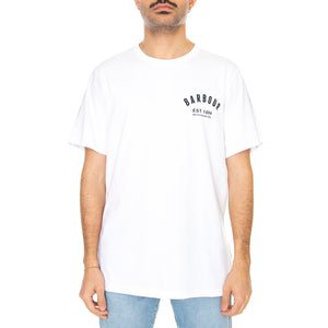 Preppy Tee White - Maglietta Girocollo Uomo Bianca MTS0502-WH11-SS23 . BARBOUR 