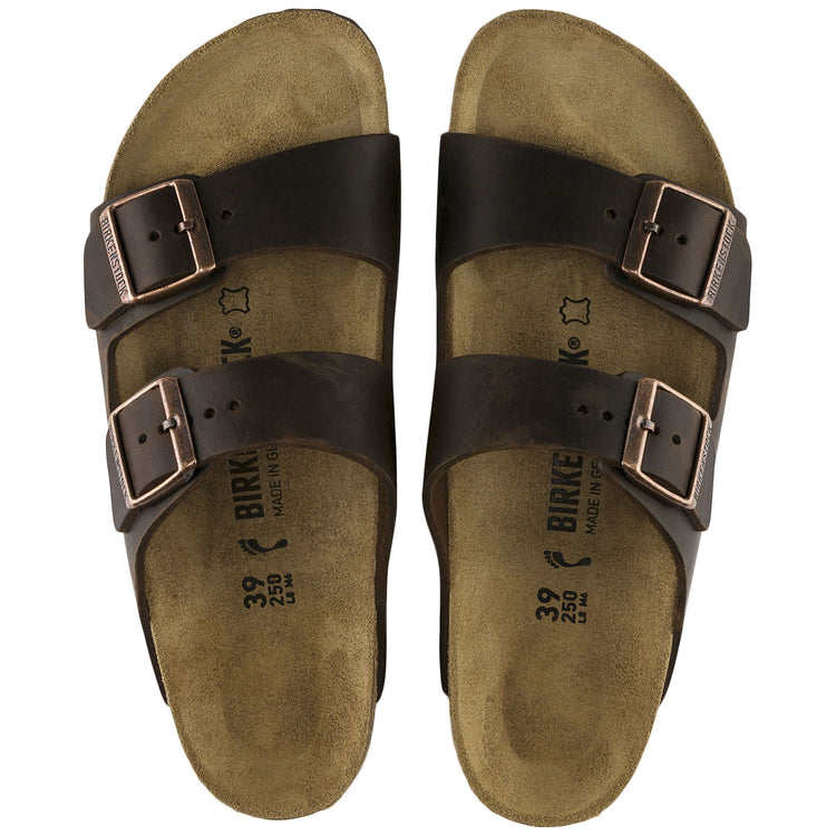 Arizona Habana Oiled Sandals - Leather Brown - Sandali Uomo / Donna Marroni - Calzata Stretta 052533 . BIRKENSTOCK 