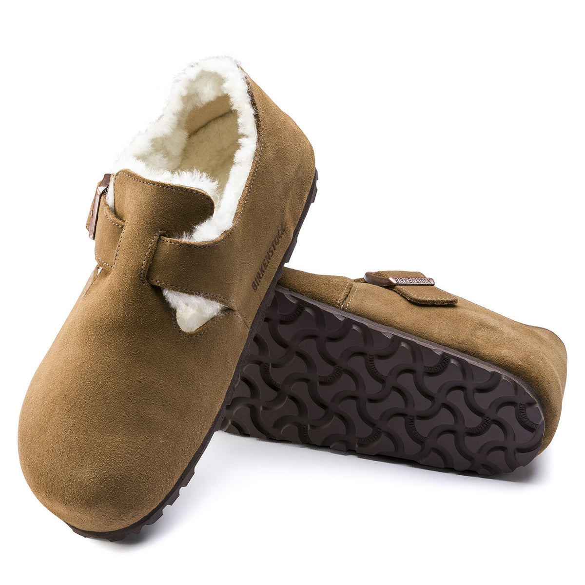 London Shearling - Tea - Scarpe in Pelle Scamosciata Uomo - Calzata Stretta 1014963 . BIRKENSTOCK 
