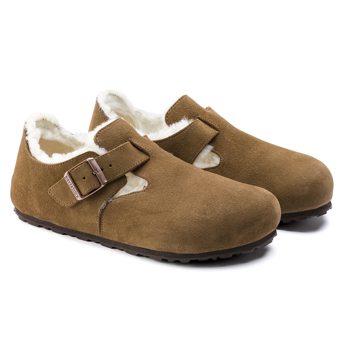 London Shearling - Tea - Scarpe in Pelle Scamosciata Uomo - Calzata Stretta 1014963 . BIRKENSTOCK 