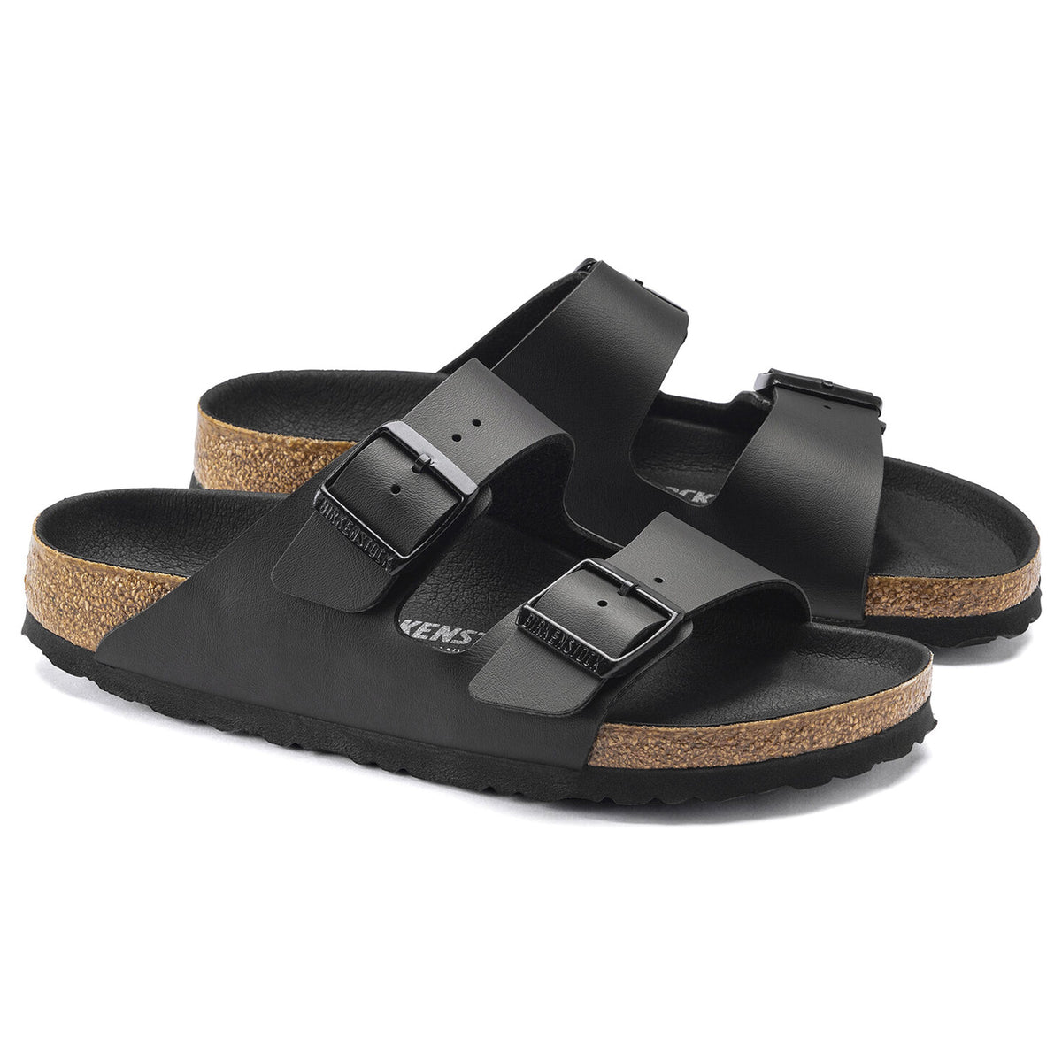 Mens Arizona Triples Birko Flor Sandals - Black - Sandali Uomo Neri - Calzata Stretta 1019069 . BIRKENSTOCK 