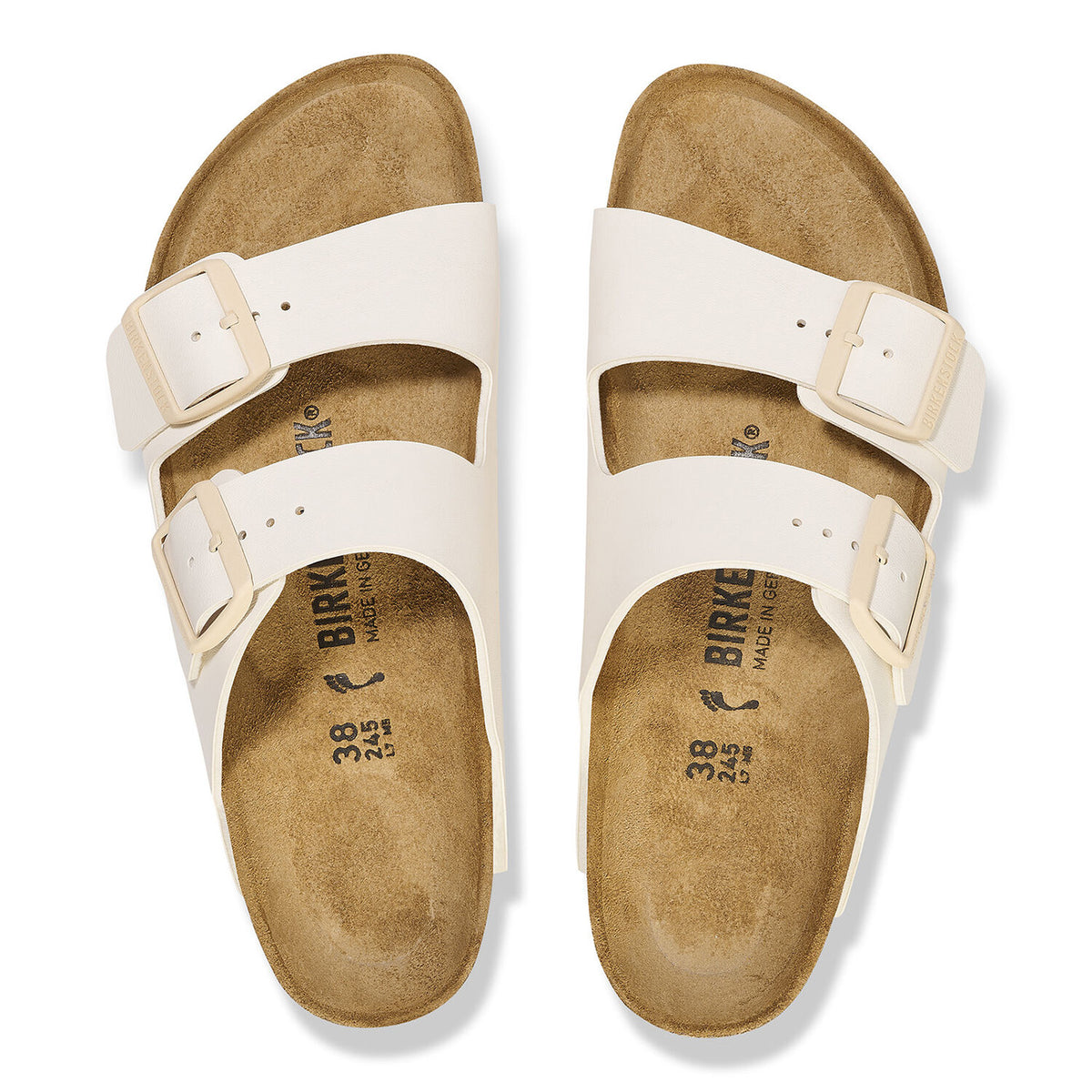 Arizona Bs Eggshell Narrow Fit - Sandali Donna Bianchi - Calzata Stretta 1027339 . BIRKENSTOCK 