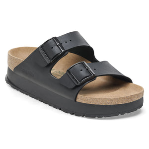 Arizona Platform Black Veg, Birko Flor - Sandali Donna Neri 1027395 . BIRKENSTOCK 