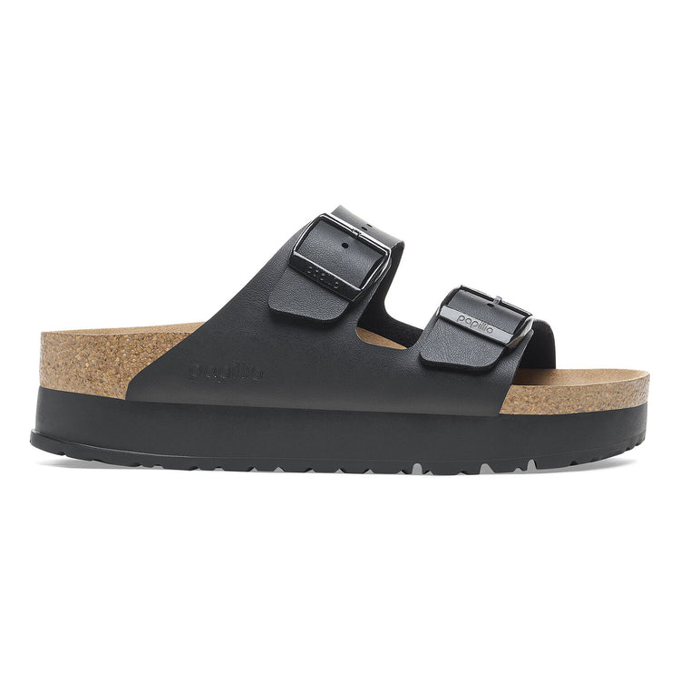 Arizona Platform Black Veg, Birko Flor - Sandali Donna Neri 1027395 . BIRKENSTOCK 
