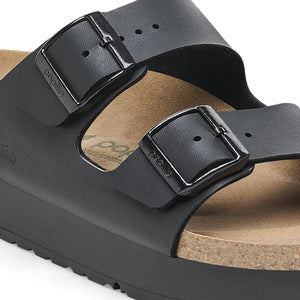 Arizona Platform Black Veg, Birko Flor - Sandali Donna Neri 1027395 . BIRKENSTOCK 