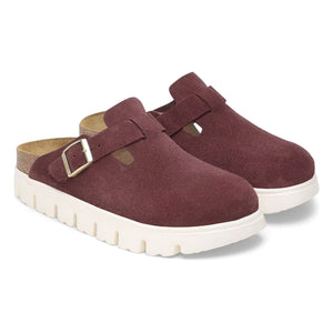 Boston Chunky Berry Crush, Suede Leather - Sandali Donna Bordeaux 1028395 . BIRKENSTOCK 