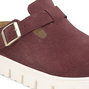 Boston Chunky Berry Crush, Suede Leather - Sandali Donna Bordeaux 1028395 . BIRKENSTOCK 