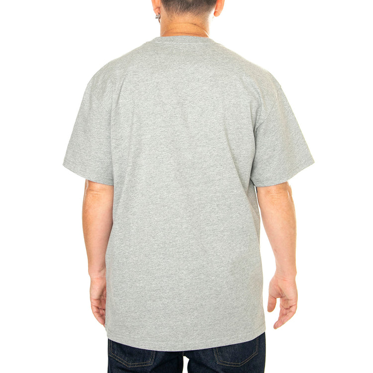 S/S Chase T-Shirt Grey / Gold - Maglietta Girocollo Uomo Grigia I026391-381 . CARHARTT WIP 