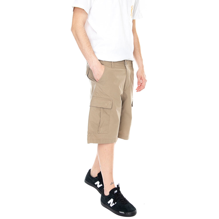 Mens Aviation Shorts - Leather Brown Rinsed - Bermuda Cargo Uomo Marroni I028245.8Y.02.00 . CARHARTT WIP 