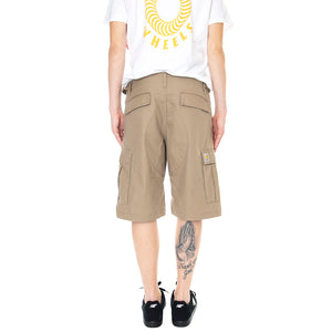 Mens Aviation Shorts - Leather Brown Rinsed - Bermuda Cargo Uomo Marroni I028245.8Y.02.00 . CARHARTT WIP 