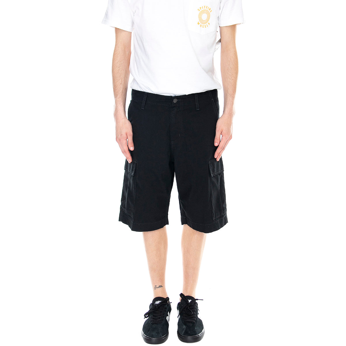 M' Regular Cargo Short Black Rinsed - Bermuda Cargo Uomo Neri I028246.89.02.00 . CARHARTT WIP 