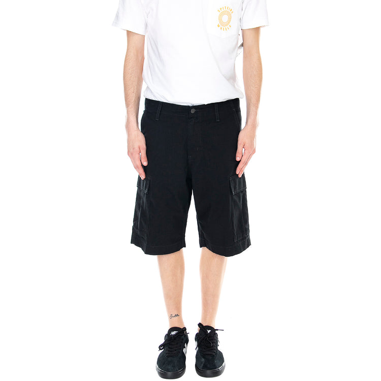 M' Regular Cargo Short Black Rinsed - Bermuda Cargo Uomo Neri I028246.89.02.00 . CARHARTT WIP 