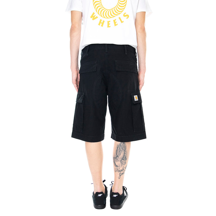 M' Regular Cargo Short Black Rinsed - Bermuda Cargo Uomo Neri I028246.89.02.00 . CARHARTT WIP 