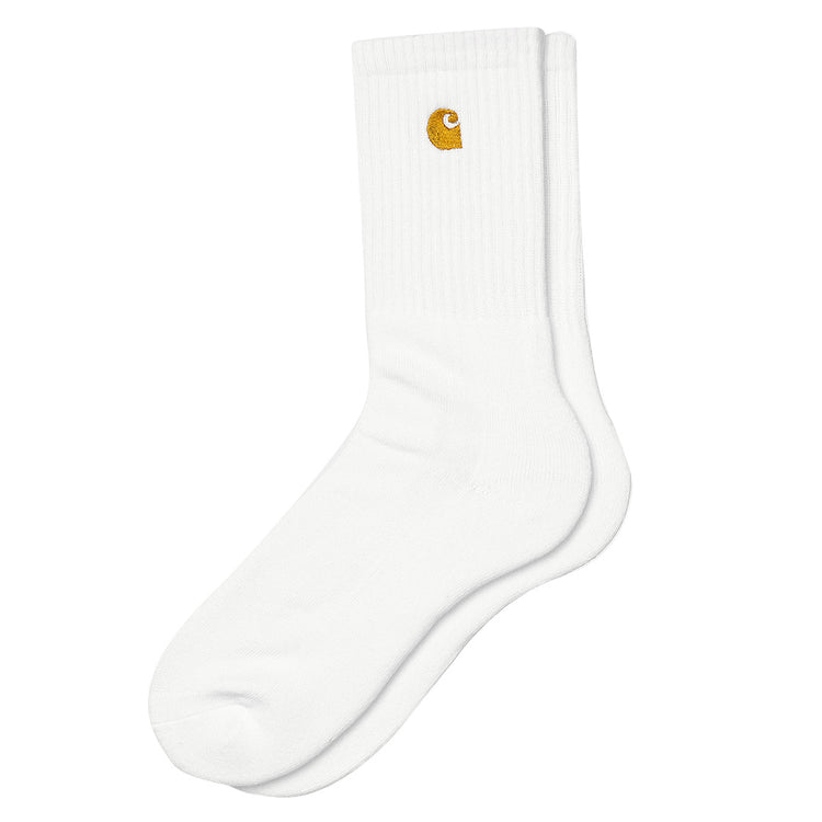 Chase Socks White / Gold - Calzini Bianchi I029421.00R.XX.06 . CARHARTT WIP 