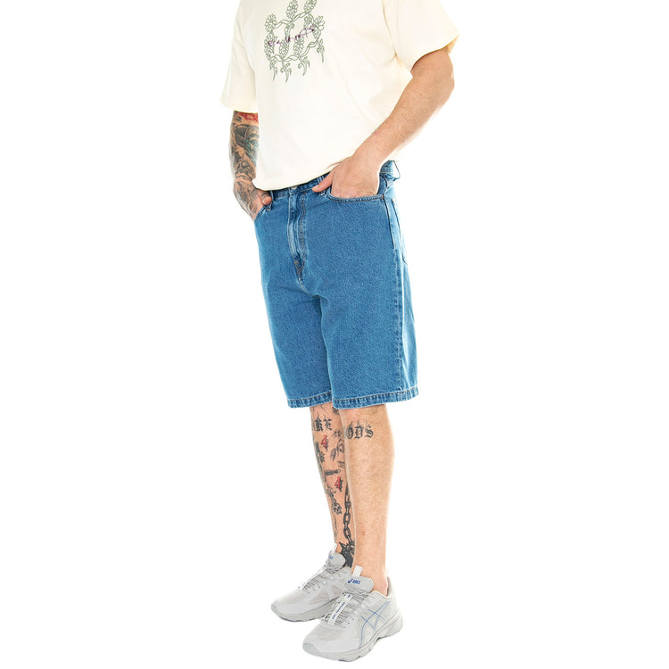 Landon Short Blue /heavy stone wash - Bermuda Denima Jeans Uomo Blu I030469.0160 . CARHARTT WIP 
