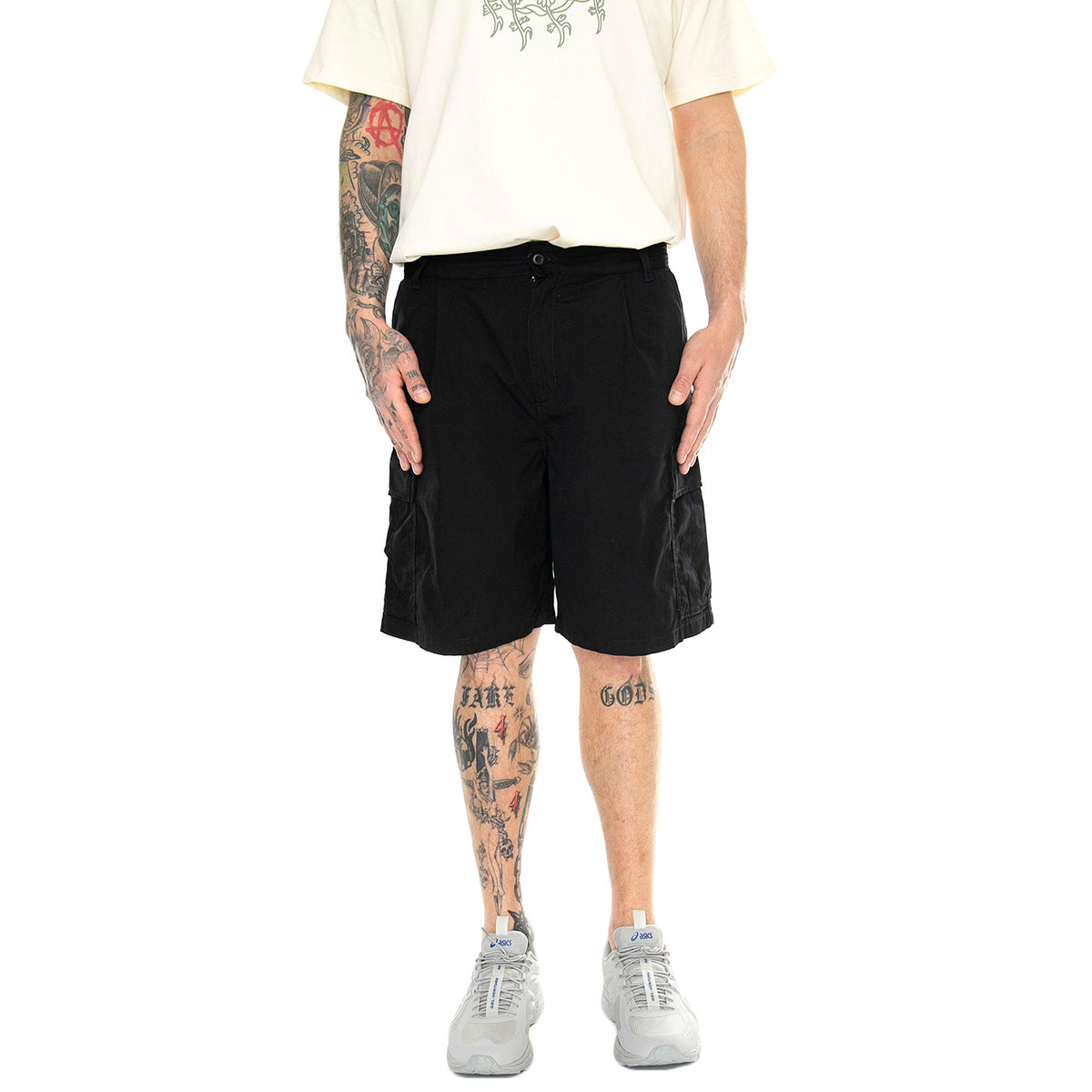 Cole Cargo Short Black /rinsed - Bermuda Cargo Uomo Neri I030478.8902 . CARHARTT WIP 