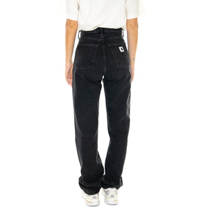 W' Noxon Pant Black /stone washed - Pantaloni Denim Jeans Donna Neri I031920.8906 . CARHARTT WIP 