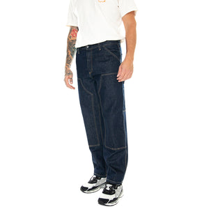 Double Knee Pant Blue / Rinsed - Pantaloni Denim Jeans Uomo Blu I032699.0102 . CARHARTT WIP 