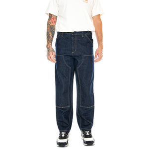 Double Knee Pant Blue / Rinsed - Pantaloni Denim Jeans Uomo Blu I032699.0102 . CARHARTT WIP 