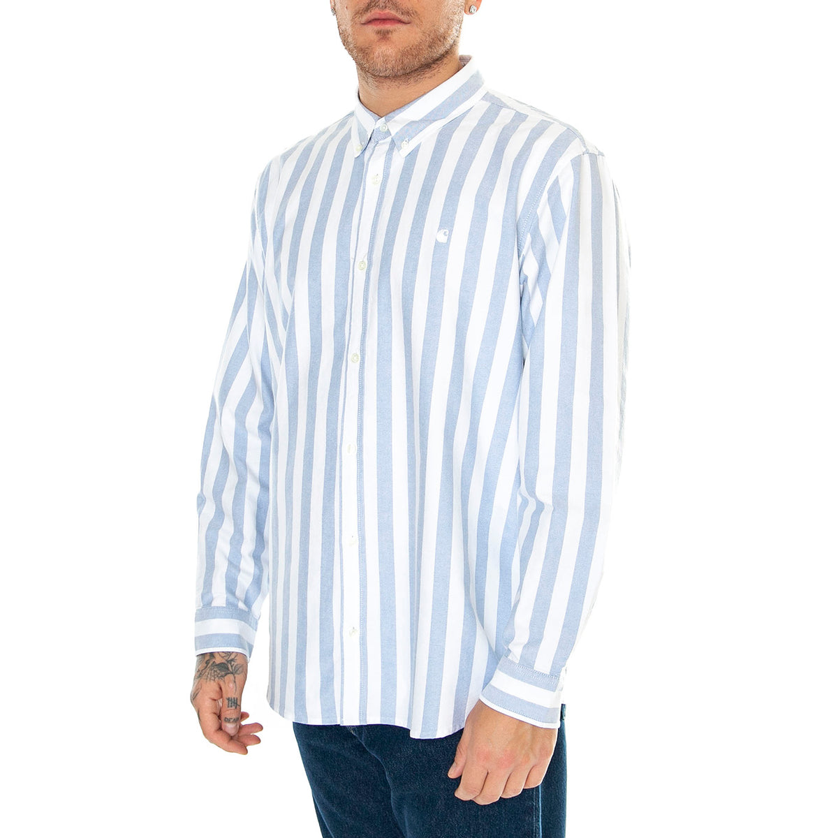 L/S Dillion Shirt bleach/white - Camicia Uomo Bianca I033027.XX.03 . CARHARTT WIP 