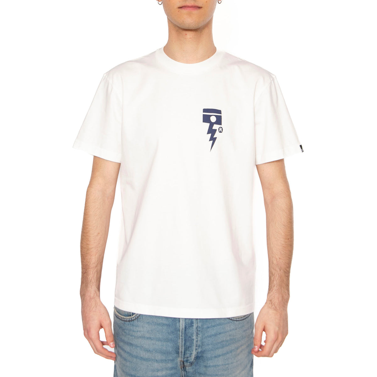 Pisstin Tee Vintage White - Maglietta Girocollo Uomo Bianca DMF241747B . DEUS EX MACHINA 