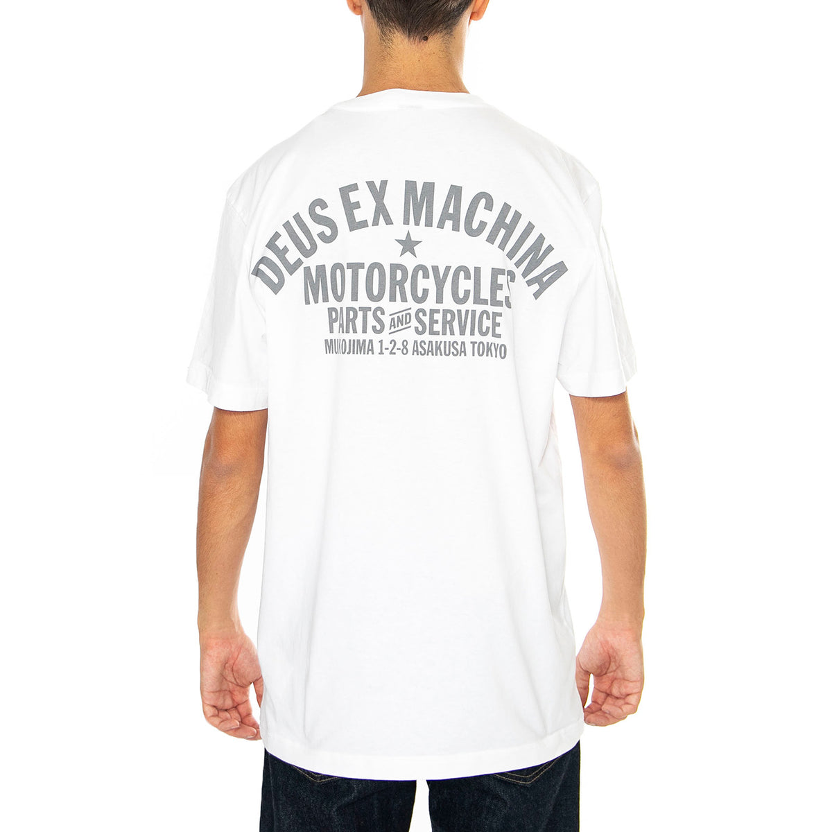 Tokyo Address White - Maglietta Girocollo Uomo Bianca T_DMW41808R-WHT . DEUS EX MACHINA 